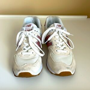 New Balance 574, cream/pink